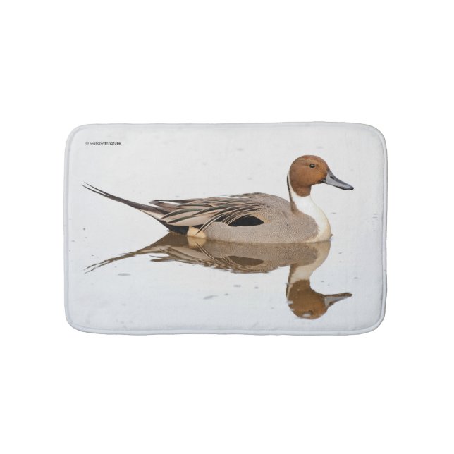 Reflections of a Northern Pintail Duck Bath Mat (Front)