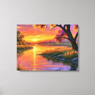 Reflections of a Violet Dusk Canvas Print