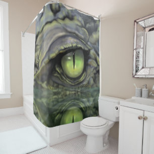 Reflections of an Alligator Eye Shower Curtain