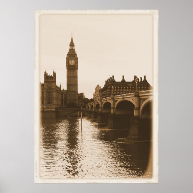 Reflections of Big Ben Poster (Front)