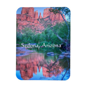 Reflections of Cathedral rock Magnet