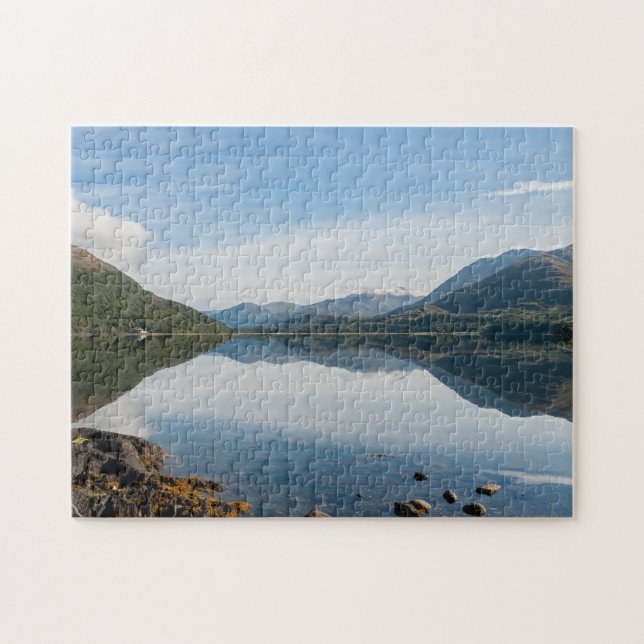 Reflections of mountains in Loch Creran - Scotland Jigsaw Puzzle (Horizontal)