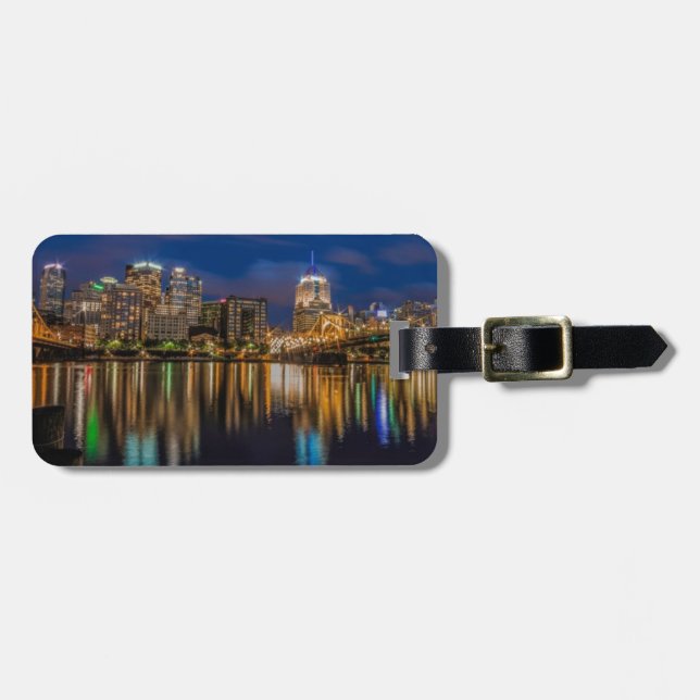 Reflections of Pittsburgh Luggage Tag (Front Horizontal)
