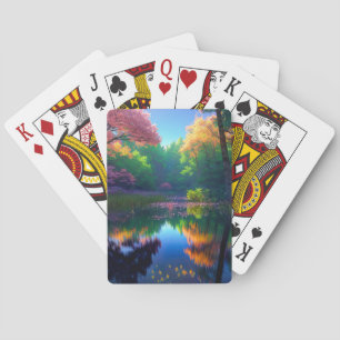 Reflections of the Charming Forest Playing Cards