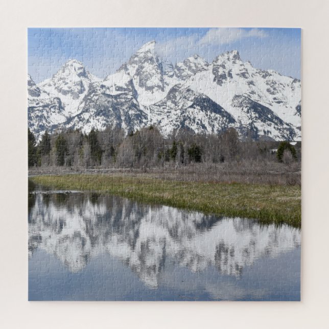 Reflections of the Grand Tetons - 20x20 - 676 pcs Jigsaw Puzzle (Vertical)