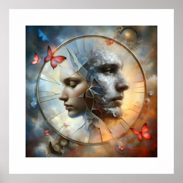 Reflections of Truth – Surreal Mirror Poster (Front)