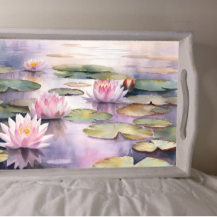 Reflections of Water Lilies on a Pond Decoupage Tissue Paper