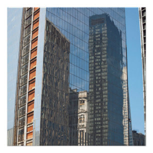 Reflections Office building New York City Poster