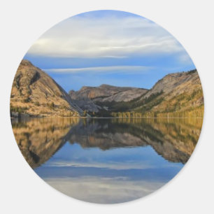 Reflections on Tenaya Lake Classic Round Sticker