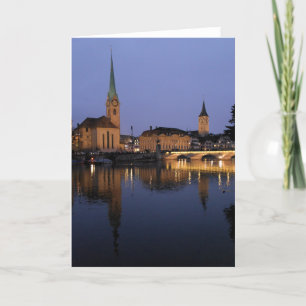 Reflections on Zurich, Switzerland Greeting Card
