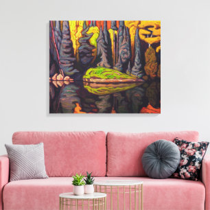 Reflections, Sand Lake, Algoma Lawren Harris Canvas Print
