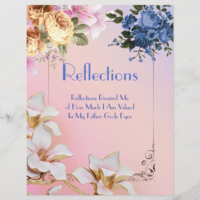 Reflections Title Page Personalised Paper (Front)