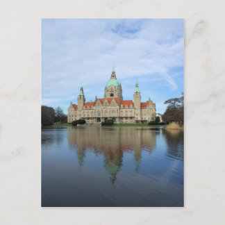 Reflections - Town Hall - Hannover Germany Postcard