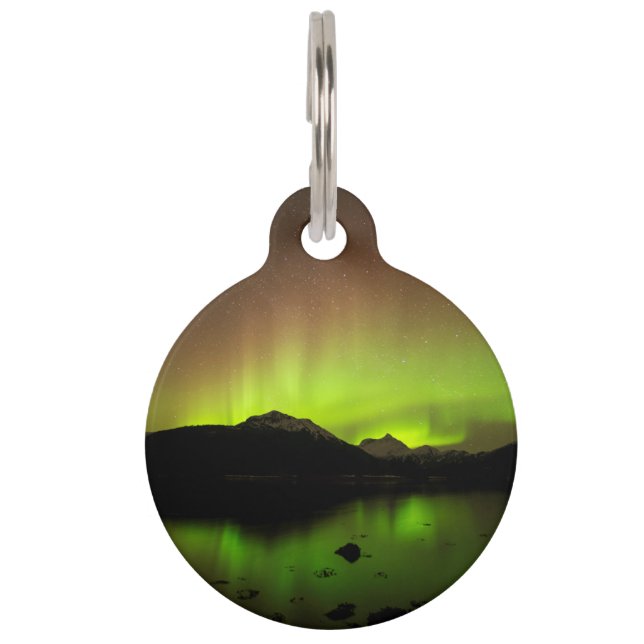 Reflective Aurora Pet Tag (Front)