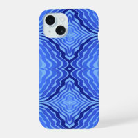 Reflective Blue Waves Modern Abstract Design Art