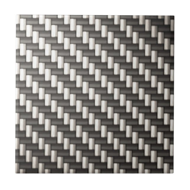 Reflective Carbon Fibre Textured Tile (Front)