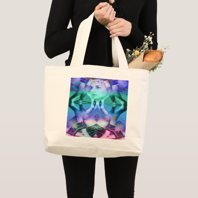 Reflective Dream Large Tote Bag (Front (Product))