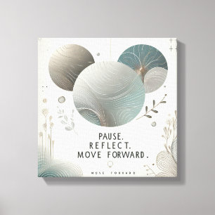 Reflective Growth Journey Inspiration Typography Canvas Print
