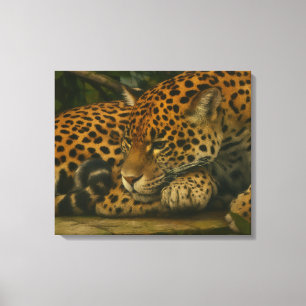 Reflective Jaguar – Serene Wildlife Art Print