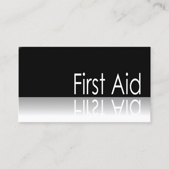 Reflective Text - First Aid - Business Card (Front)