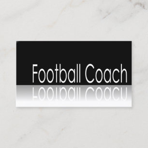 Reflective Text - Football Coach - Business Card