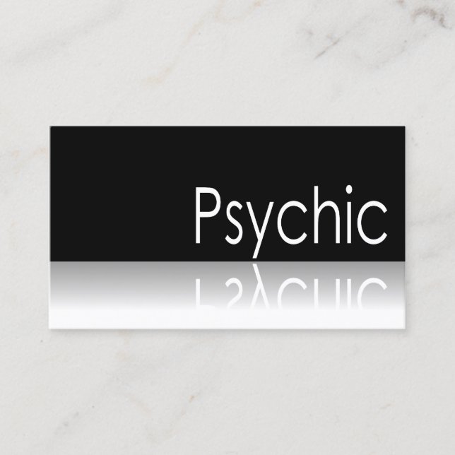 Reflective Text - Psychic - Business Card (Front)