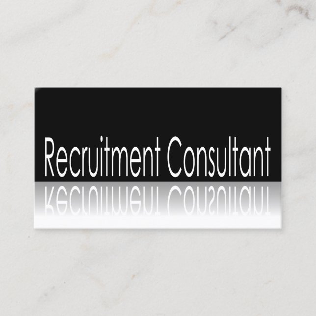 Reflective Text - Recruitment Consultant Business Card (Front)