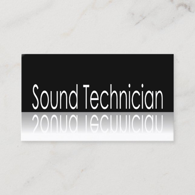 Reflective Text - Sound Technician - Business Card (Front)