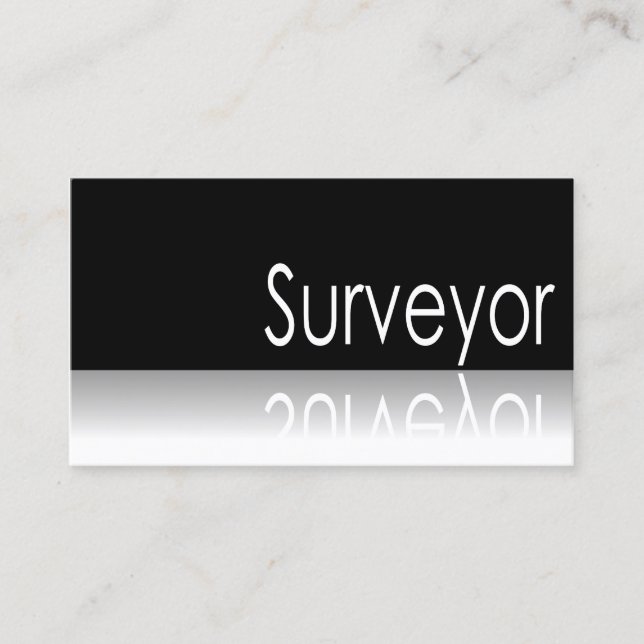 Reflective Text - Surveyor - Business Card (Front)