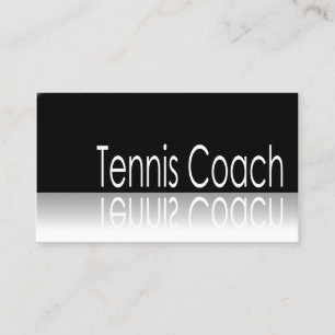 Reflective Text - Tennis Coach - Business Card