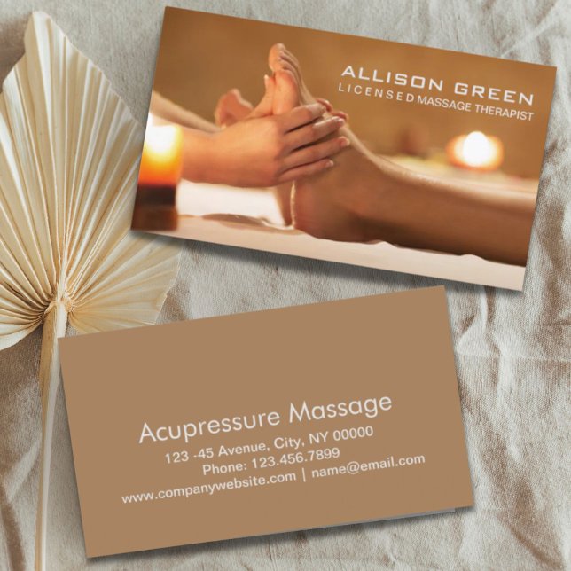 Reflexology Acupressure Foot Massage therapist Business Card (Reflexology Acupressure Foot Massage therapist Business Card)