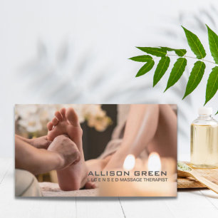 Reflexology Acupressure Foot Massage therapist Business Card