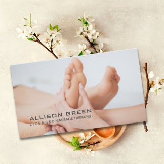 Reflexology Acupressure Foot Massage therapist Business Card