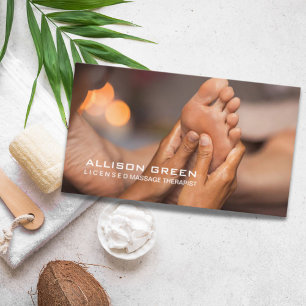 Reflexology Acupressure Foot Massage therapist Business Card