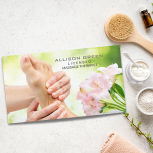 Reflexology Acupressure Foot Massage therapist Business Card