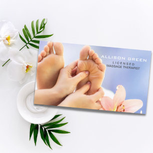 Reflexology Acupressure Foot Massage therapist Business Card
