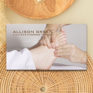 Reflexology Acupressure Foot Massage therapist Business Card