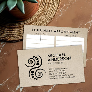 Reflexology - Black and white Ying Yang symbol Business Card