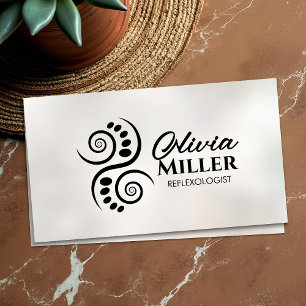 Reflexology - Black and white Ying Yang symbol Business Card