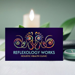 Reflexology - Colourful Spiral  Business Card