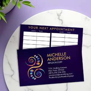 Reflexology - Colourful Ying Yang symbol Business Card