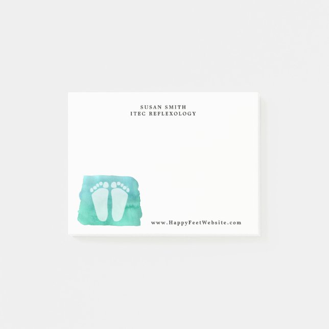 reflexology feet logo post it notes podiatry (Front)