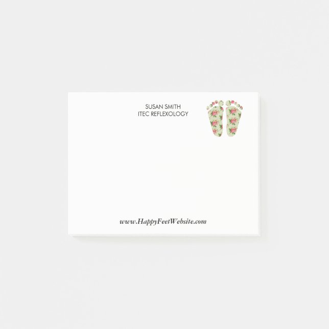 reflexology feet logo post it notes podiatry (Front)