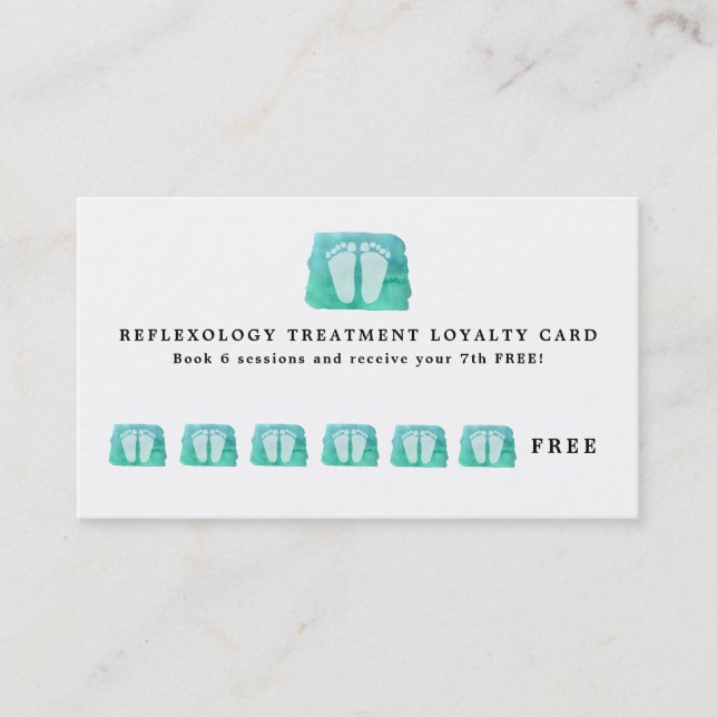 Reflexology loyalty card business card podiatry (Front)