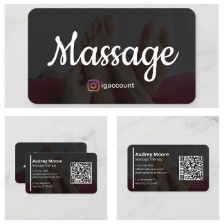 Reflexology Massage Therapy Templates Design Business Card