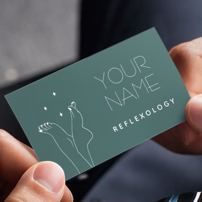 Reflexology Pedicure Massage Therapy Pretty Feet   Business Card (Creator Uploaded)