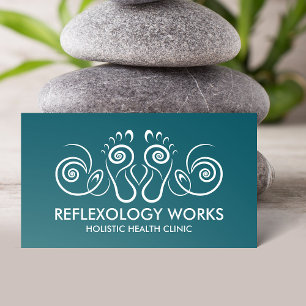 Reflexology - Spiral Ornament Business Card