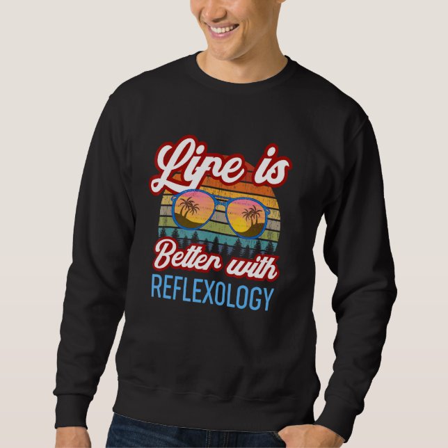 Reflexology Vintage Sunset Reflexology Teacher Beg Sweatshirt (Front)