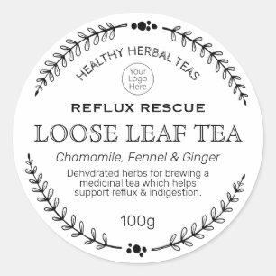 Reflux Rescue Herbal Tea Logo Labels
