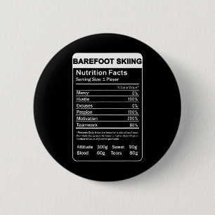 Refoot Skiing Nutrition Facts 6 Cm Round Badge